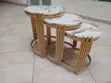 3-in-1 Luxury Round Marble Nesting Tables - Gold - 4