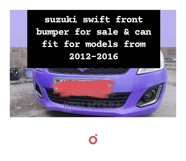 New Suzuki Swift Front Bumper with Fog Lights & DRLs - 1