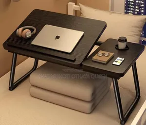 Adjustable Laptop Tray Table with Cup Slot