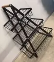 3 Tier Metallic Fruit Basket with Wood Handle - 2