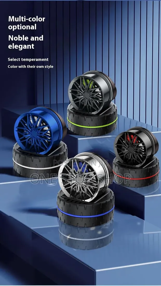 Solar Powered Rotating Miniature Alloy Hub Air Freshener - 1