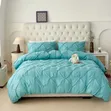 3pc Pinch Pleat Pintuck Duvet Cover Set | 6x6/6x7 - 4