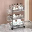 New 3-Layer Acrylic Trolley Rack (33x21x66cm) - 1