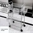New 3-Layer Acrylic Trolley Rack (33x21x66cm) - 2