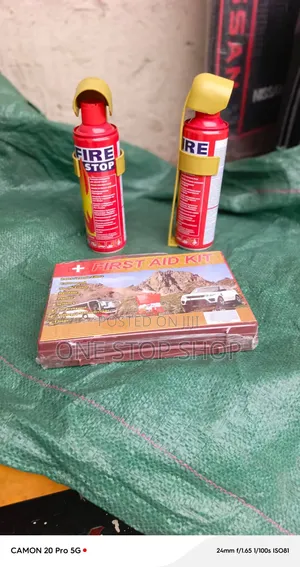 Spray za Kuzuia Moto za Kifurushi cha Vipande 3 vya Usafiri + Sanduku la Msaada