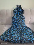 Thrifted Black Backless Chiffon Maxi Dress - 2