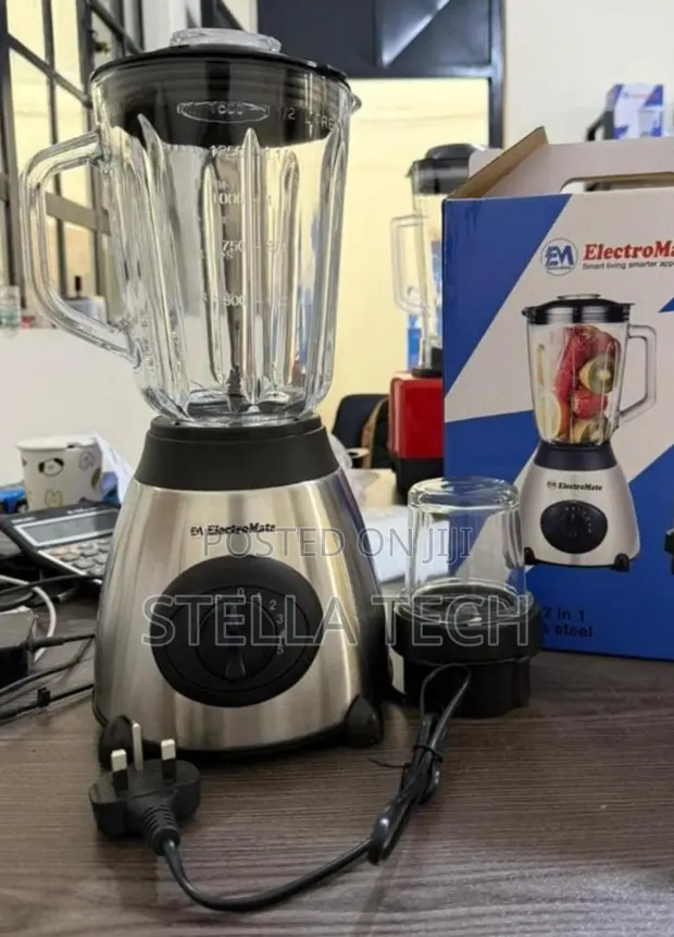 Electromate 2-in-1 Blender with Glass Jar - 1.5L - 1