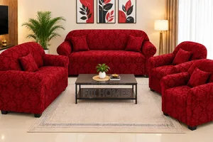 Fitted Jacquard Sofa Covers with Free Pillow Cases