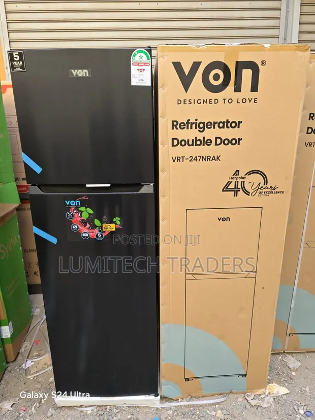 Von 247L No Frost Double Door Refrigerator - 1