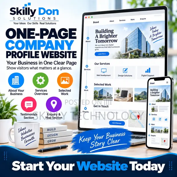 One-Page Company Profile Website - 1