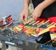 12pc Stainless Steel BBQ Skewers with Wooden Handle - 2