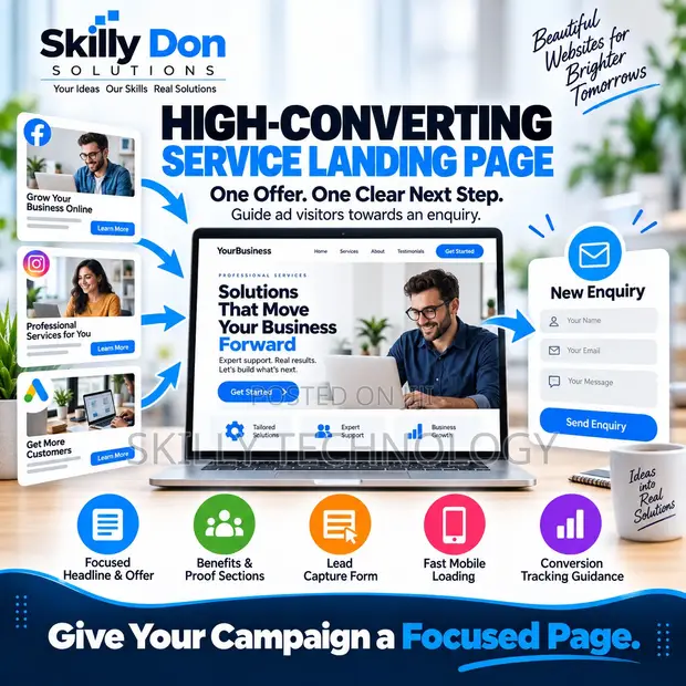 High-Converting Service Landing Pages by Skilly Don Solutions - 1