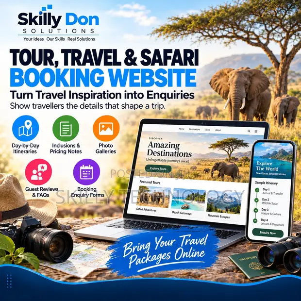 Tour & Safari Booking Website Development - 1