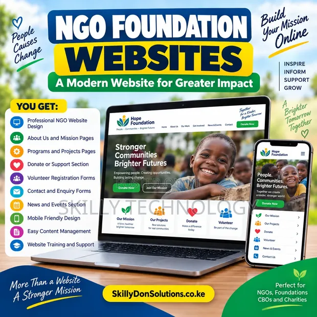 NGO Foundation Website Development by Skilly Don Solutions - 1