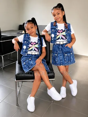 4-Piece Girls Denim Skirt Set