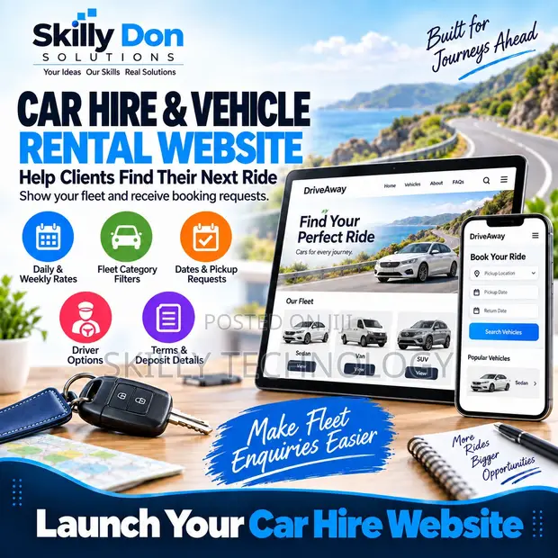 Car Hire Vehicle Rental Website Development - 1
