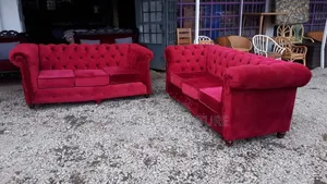 3 Seater Chesterfield Sofa - Red Velvet