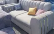 3 Seater Grey Chesterfield Sofa - 2