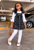 3-Piece Baby Girl Set: Denim Dress, Top & Trousers (Ages 2-11 Yrs) - 2