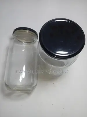 1 Litre Airtight Glass Jar with Black Metallic Lid