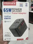 Promate 65W GaNFast Travel Adapter - 1