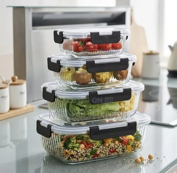 TrueFresh Eco-Glass Food Container Set (4pcs) - 1
