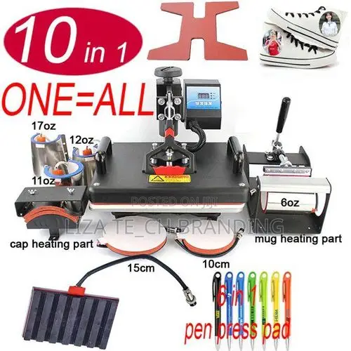 Mashine ya 10-in-1 Combo Heat Press ya Kuhamisha Sublimation - 1