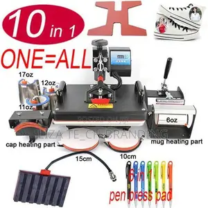 10-in-1 Combo Heat Press Sublimation Transfer Machine