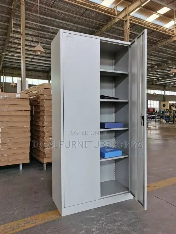 Office Bookshelf Cabinet - Steel with Lockable Doors - 1