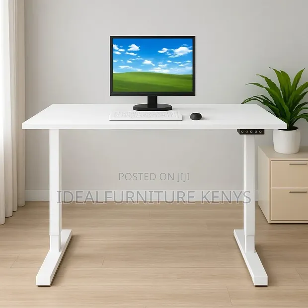 White Electric Desk - 1