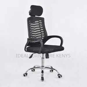 Black Mesh Office Chair with Lumbar Support