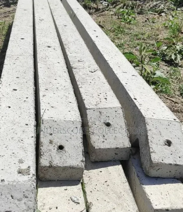 10ft Straight Concrete Fence Posts - 1