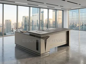 Executive L-Shaped Office Table - Modern CEO Desk
