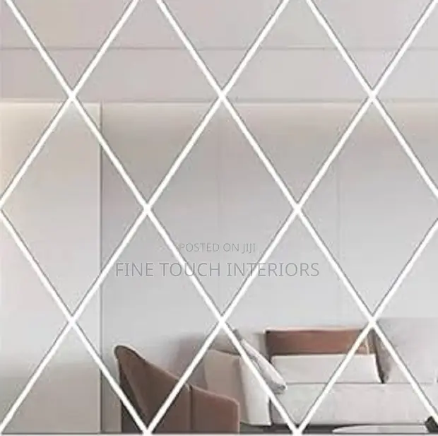 Modern Diamond Acrylic Wall Mirror - 1