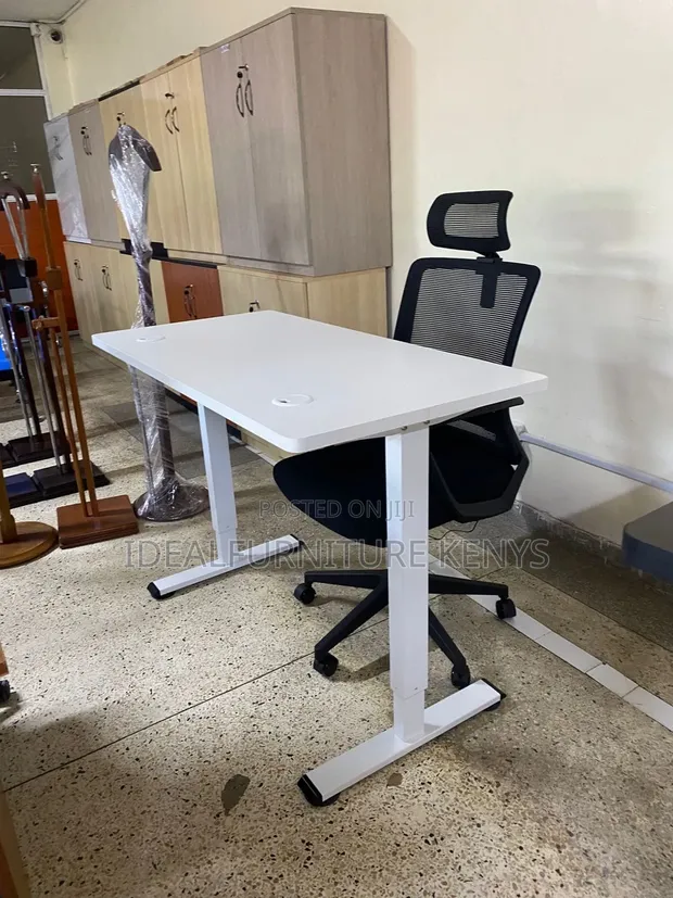 Electric Desk and Office Chair - 1