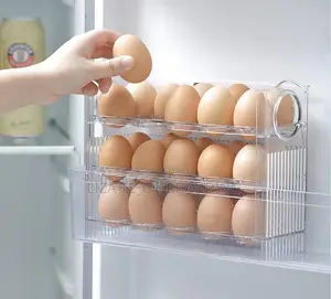 3-Layer Acrylic Egg Storage Fridge Box (30 Eggs)