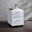 3-Drawer Mobile Pedestal Cabinet - Brown Wood - 1