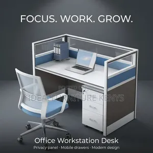 2 Seater Office Cubicle Workstation with Drawers