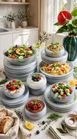 Cloud 24pc Frosted Ribbed Dinner Set - 5