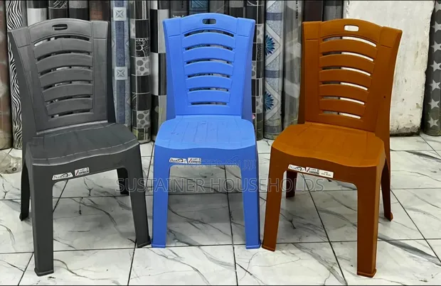 Kenstar Armless Plastic Chairs (Blue) - 1