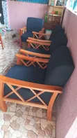 Four Seater Open Sofa - Brand New Mahogany - 2