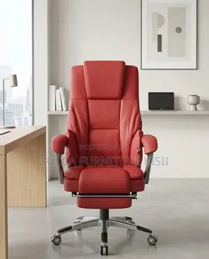 Brand New Leather Office Chair with Footrest