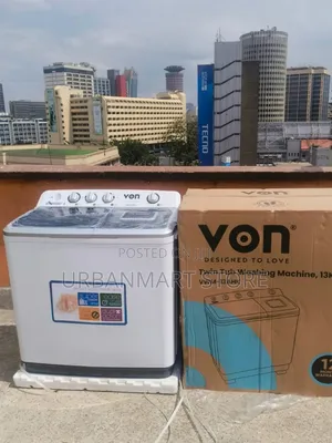Von 13KG Twin Tub Washing Machine - White