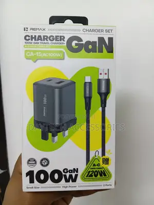 Remax 100W PD Dual Port Charger (Type-C & USB) - Black