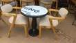 Round Dining Table with 2 Modern Chairs - 1