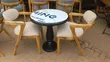 Round Dining Table with 2 Modern Chairs - 2