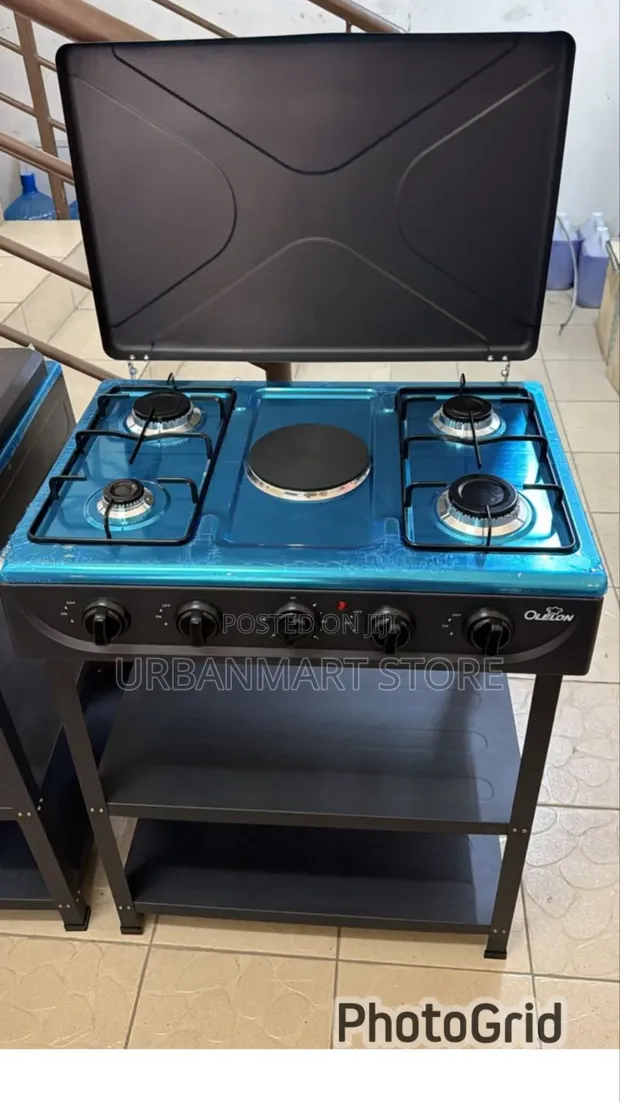 Olelon 4+1 Standing Gas Cooker with Shelves - 1