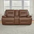 Kochi ya Recliner ya Seater 2 ya Kisasa - Kitambaa cha Kahawia - 1