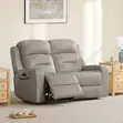 Kochi ya Recliner ya Seater 2 ya Kisasa - Kitambaa cha Kahawia - 2