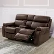 Kochi ya Recliner ya Seater 2 ya Kisasa - Kitambaa cha Kahawia - 4